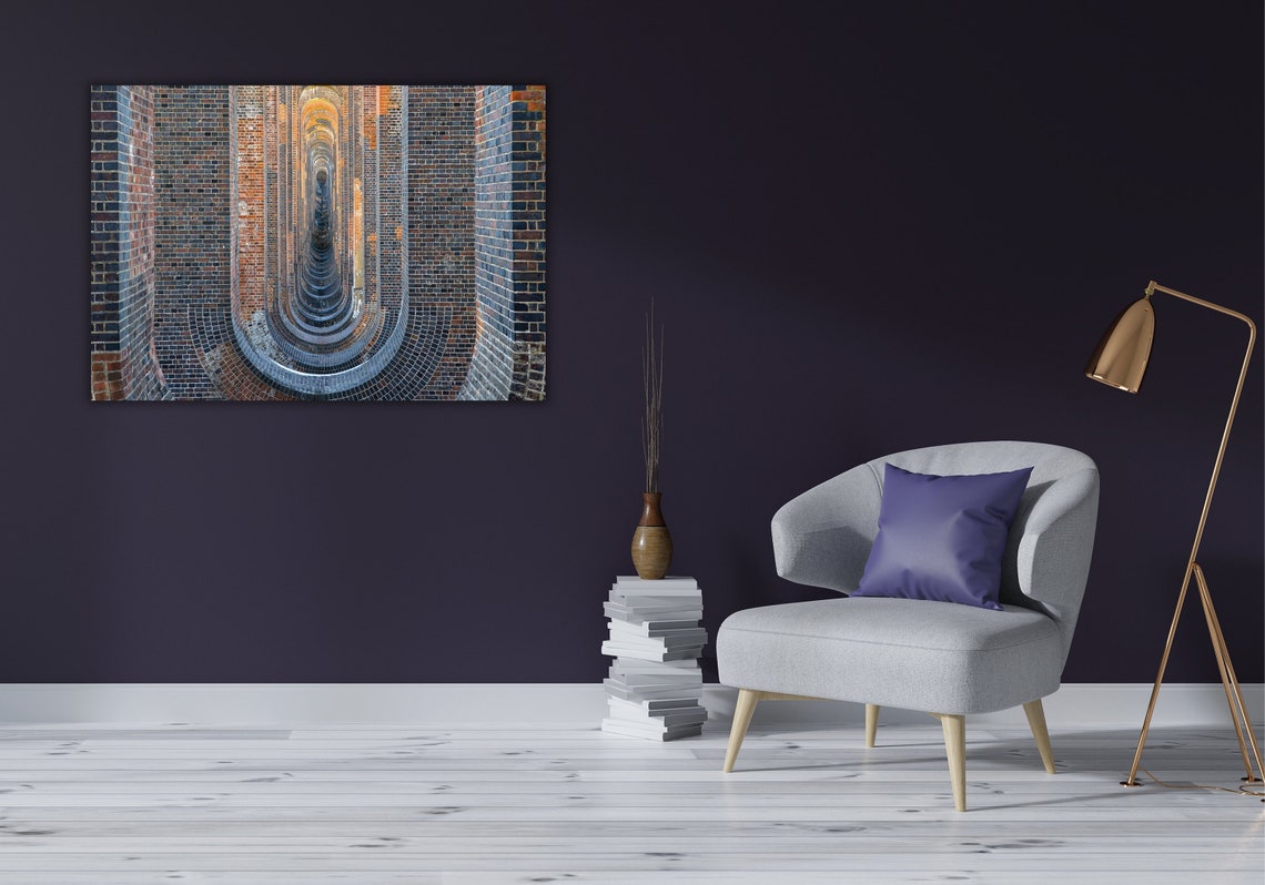 Ouse Valley Viaduct Brick Arches Symmetry Architecture Photo Poster - Image 2