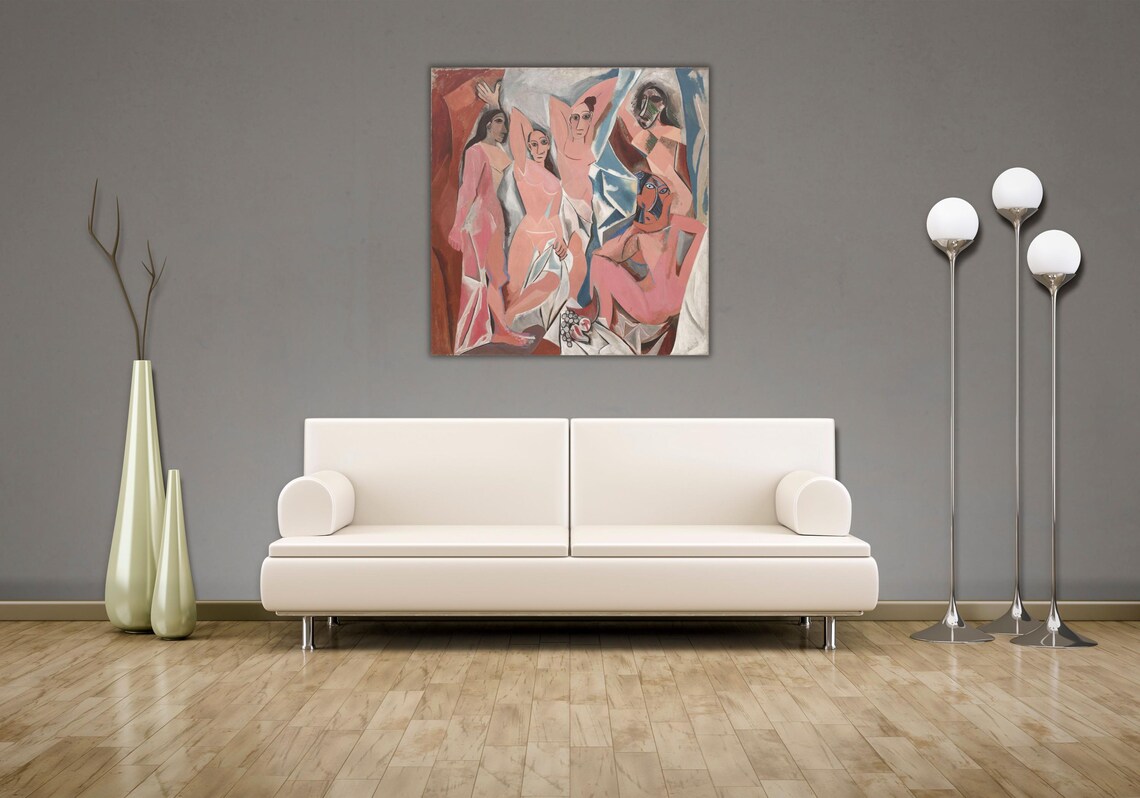 Pablo Picasso Les Demoiselles dAvignon Cubist Masterpiece Poster - Image 2