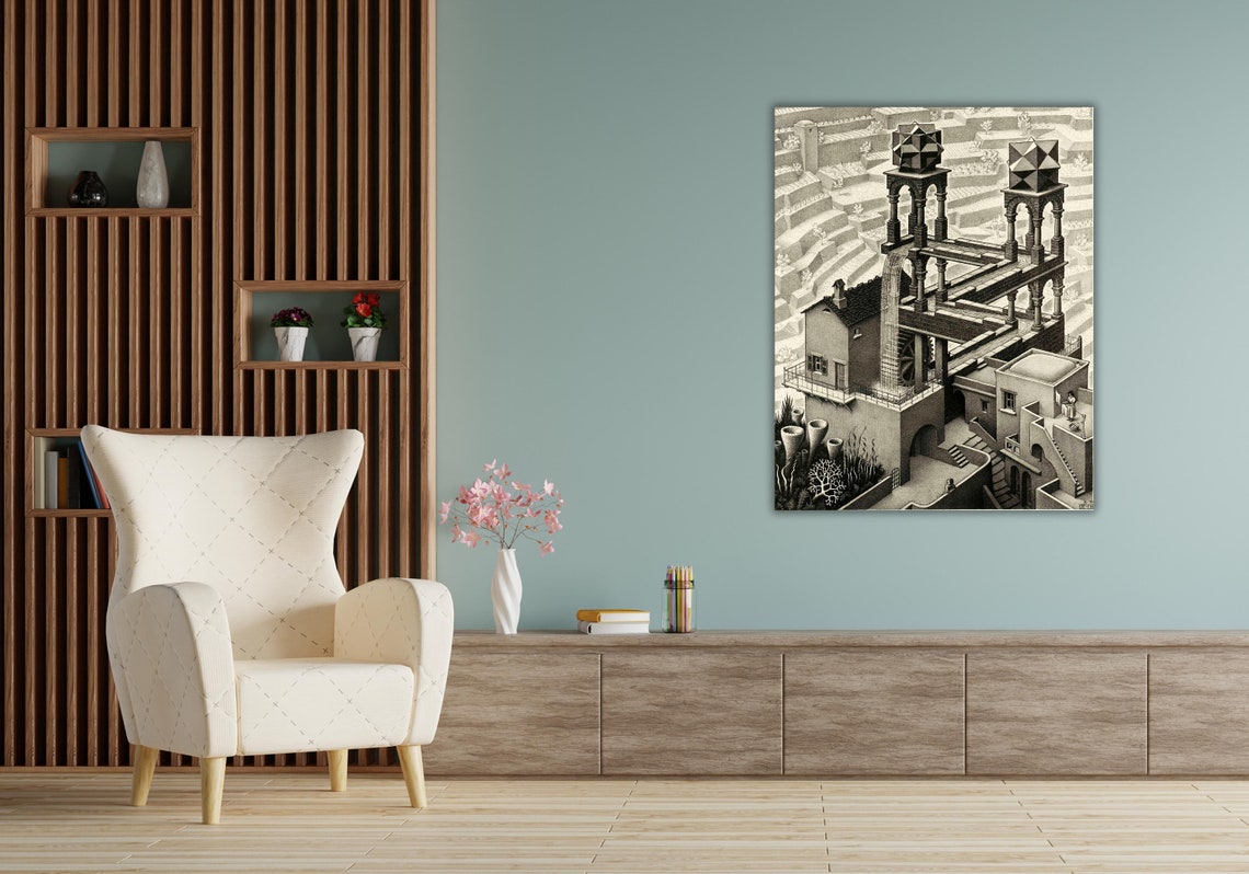 Maurits Cornelis Escher Waterfall Impossible Architecture Poster - Image 2