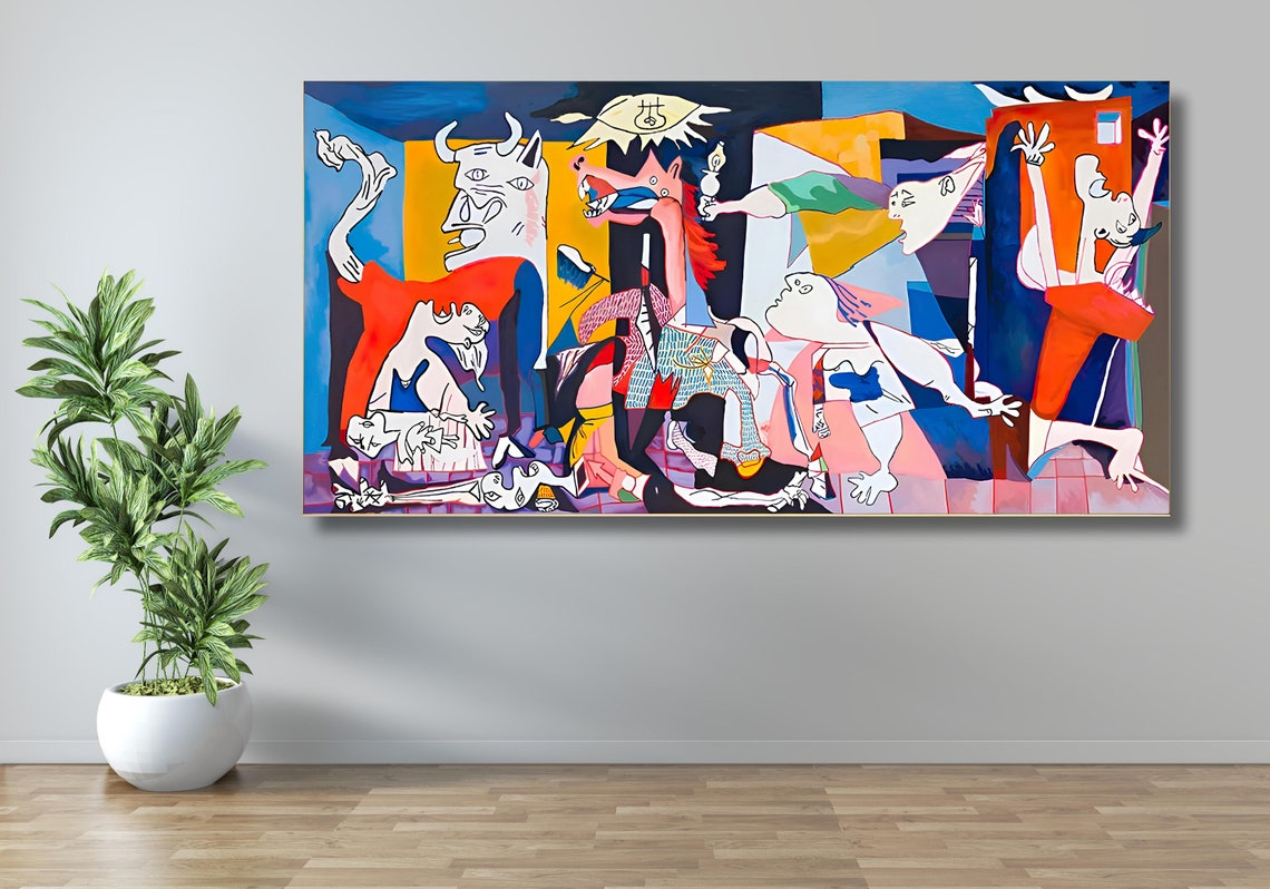 Pablo Picasso Guernica Color Cubist Anti War Painting Art Poster - Image 2
