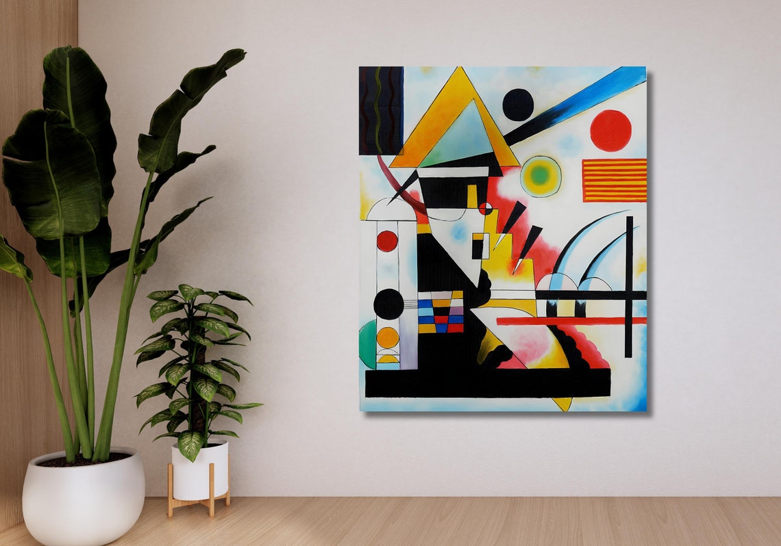 Abstract Geometric Colorful Kandinsky Style Modern Art Poster