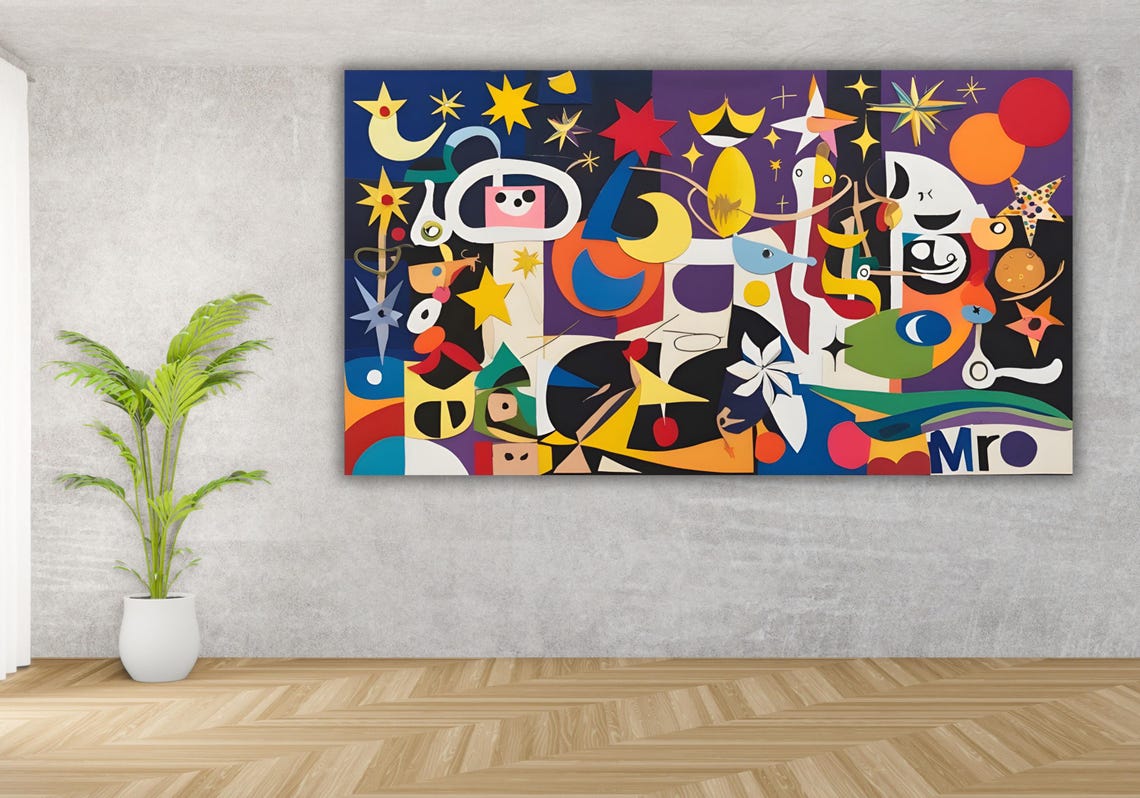 Joan Miro Celestial Abstract Stars Moons and Dream Figures Poster - Image 3