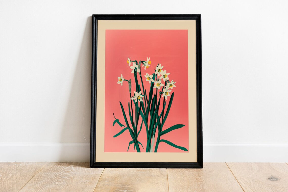 March Birth Flower Jonquil Botanical Art Print - Image 4