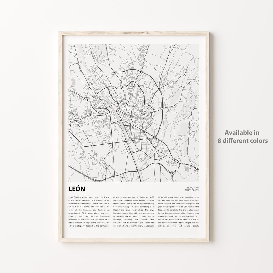 Len Map Print Travel Wall Decor Art Housewarming Gift