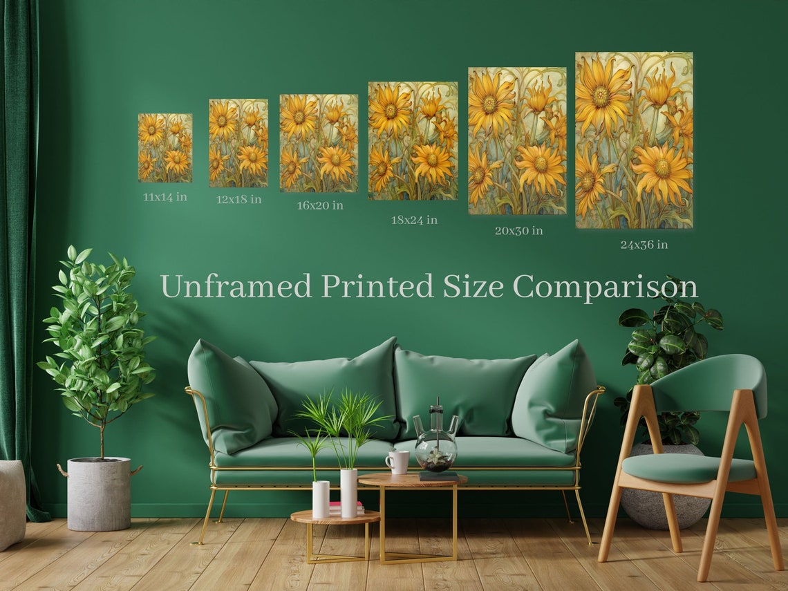 William Morris Style White Daisies And Green Foliage Floral Poster - Image 6