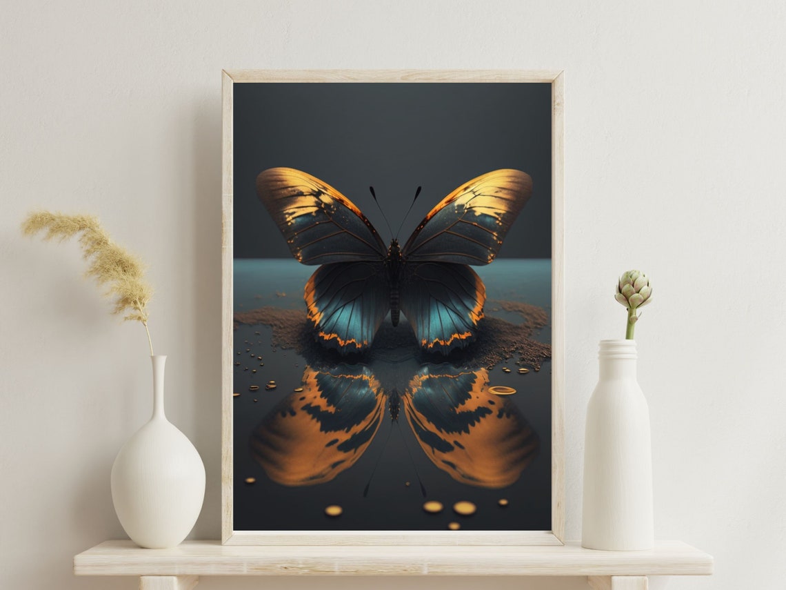 Butterfly Wall Art Prints Of Butterfly Butterfly Unique Wall Art Butterfly Art Prints Dark Academia Decor - Image 2