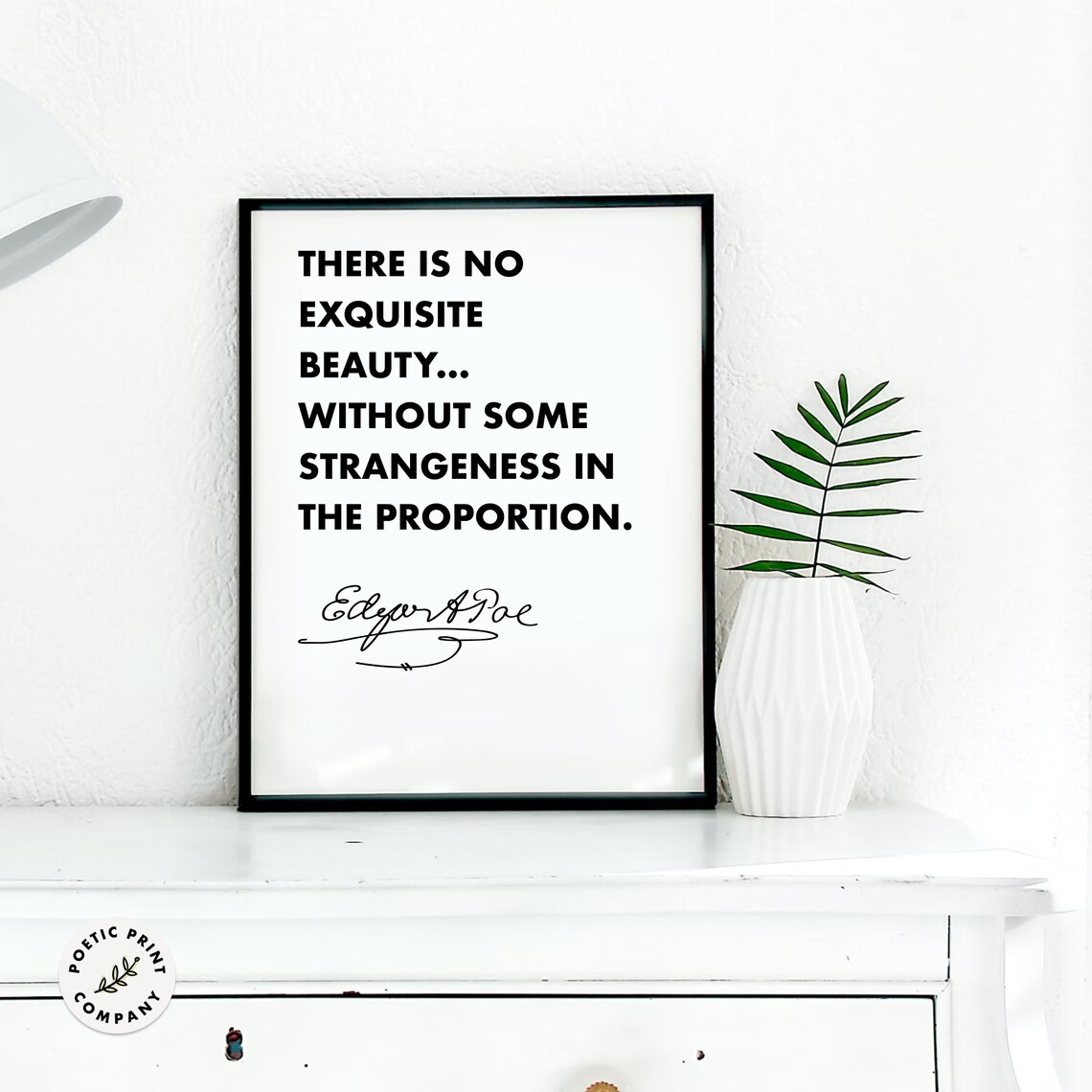 Edgar Allan Poe Quote, Literature Wall Art Print - Image 3