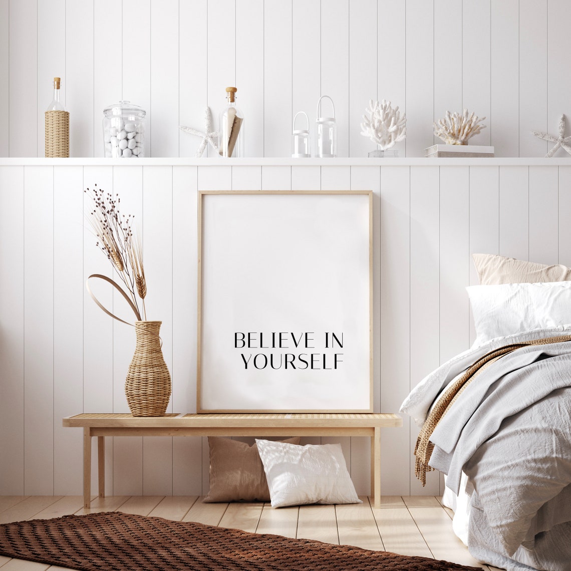 Believe In Yourself Minimalist Serif Typography Motivation Poster - Image 3
