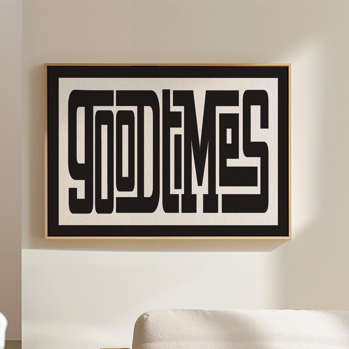 Retro Good Times Typography, Minimalist Modern Poster - Image 5