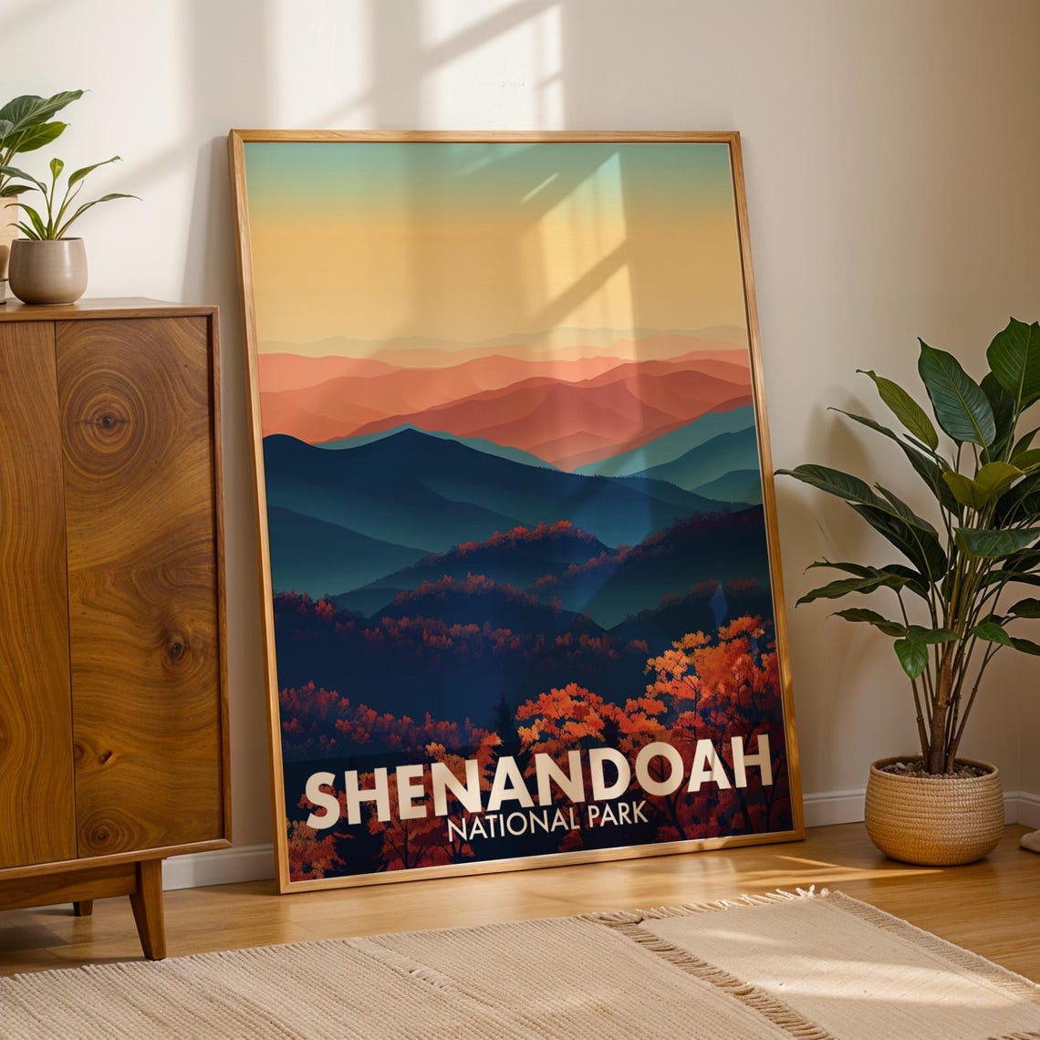 Shenandoah National Park Autumn Blue Ridge Mountain Layers Poster