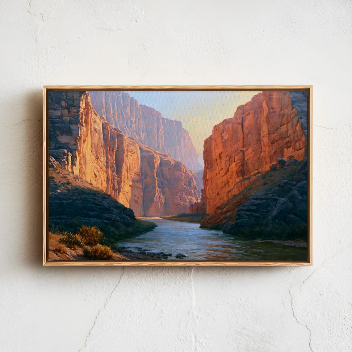 Big Bend National Park River Canyon Sunset Landscape Art Poster
