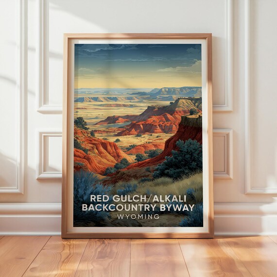 Red Gulch Alkali Backcountry Byway Wyoming Desert Canyon Poster