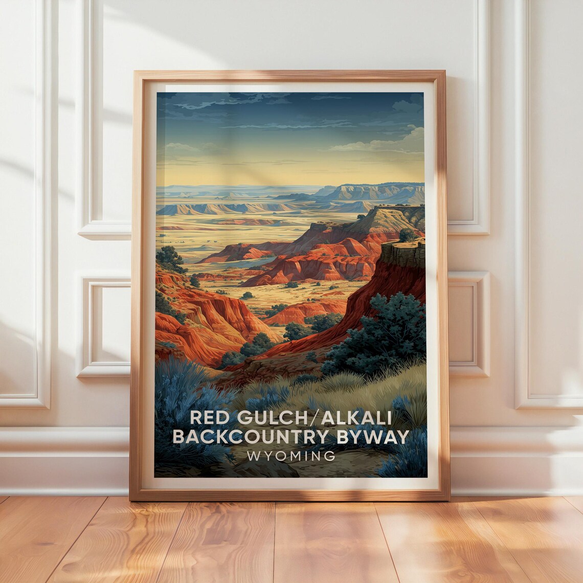Red Gulch Alkali Backcountry Byway Wyoming Desert Canyon Poster