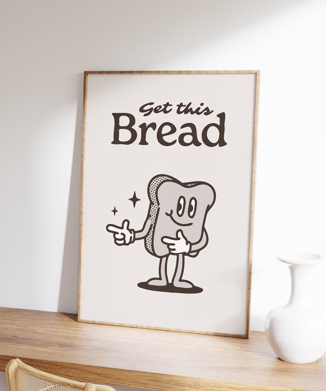 Groovy Motivation Retro Bread Quote Art Print - Image 7