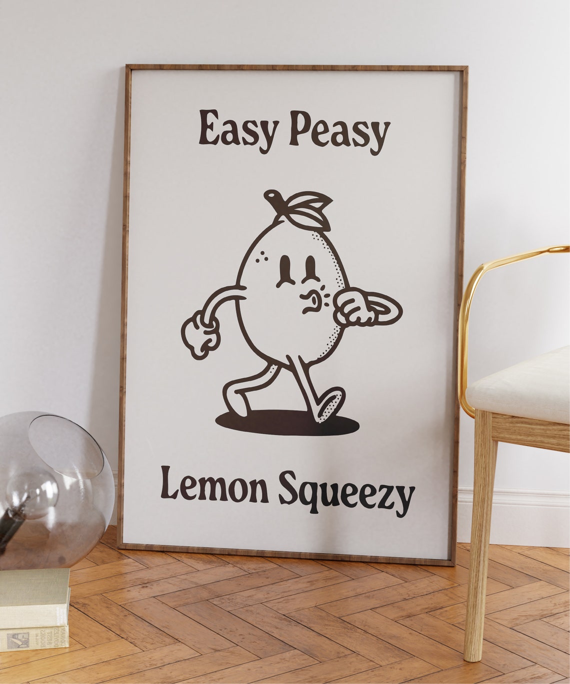 Easy Peasy Lemon Squeezy Retro Cartoon Character Quote Poster - Image 7
