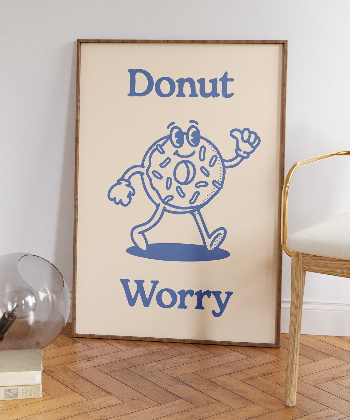 Donut Themed Retro Motivational Art Print - Image 3