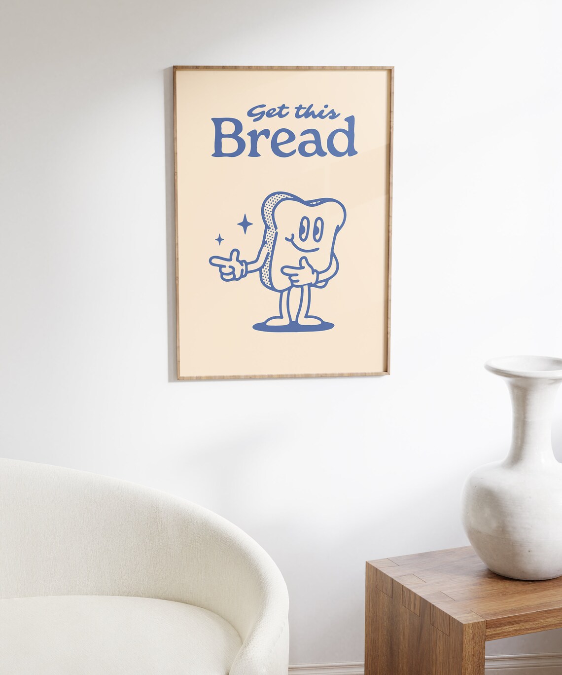 Get This Bread Retro Funny Kitchen Quote Poster - Image 4