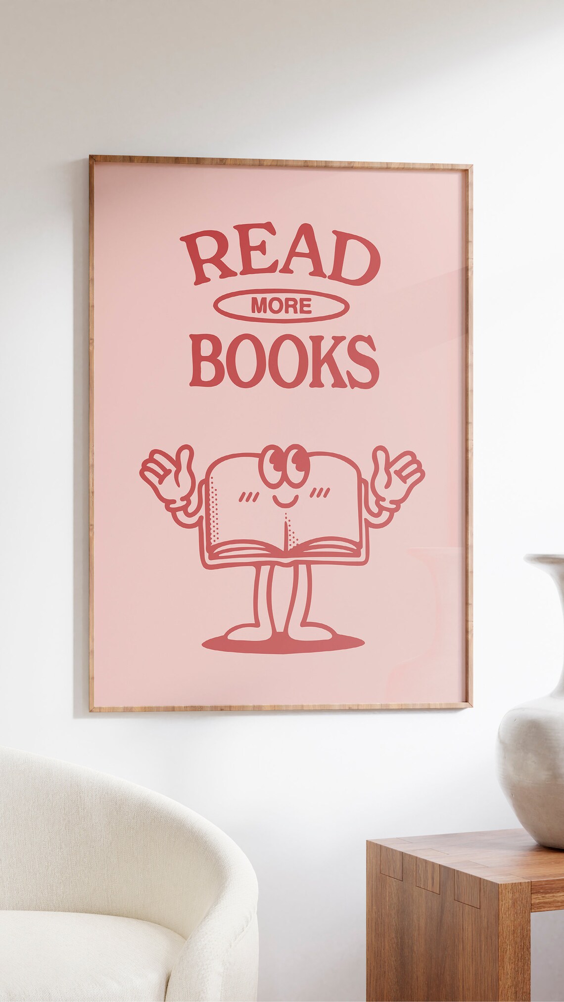 Reading Poster, Retro Book Lover Classroom Print - Image 2