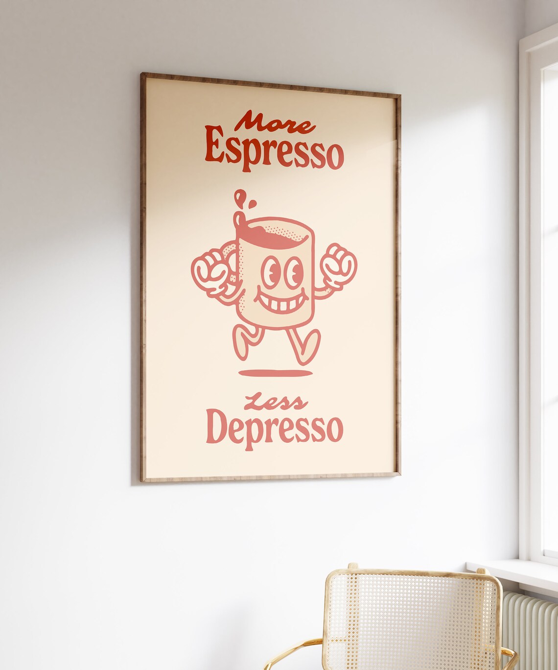Retro Coffee Poster, Quirky Espresso Kitchen Art Print - Image 6