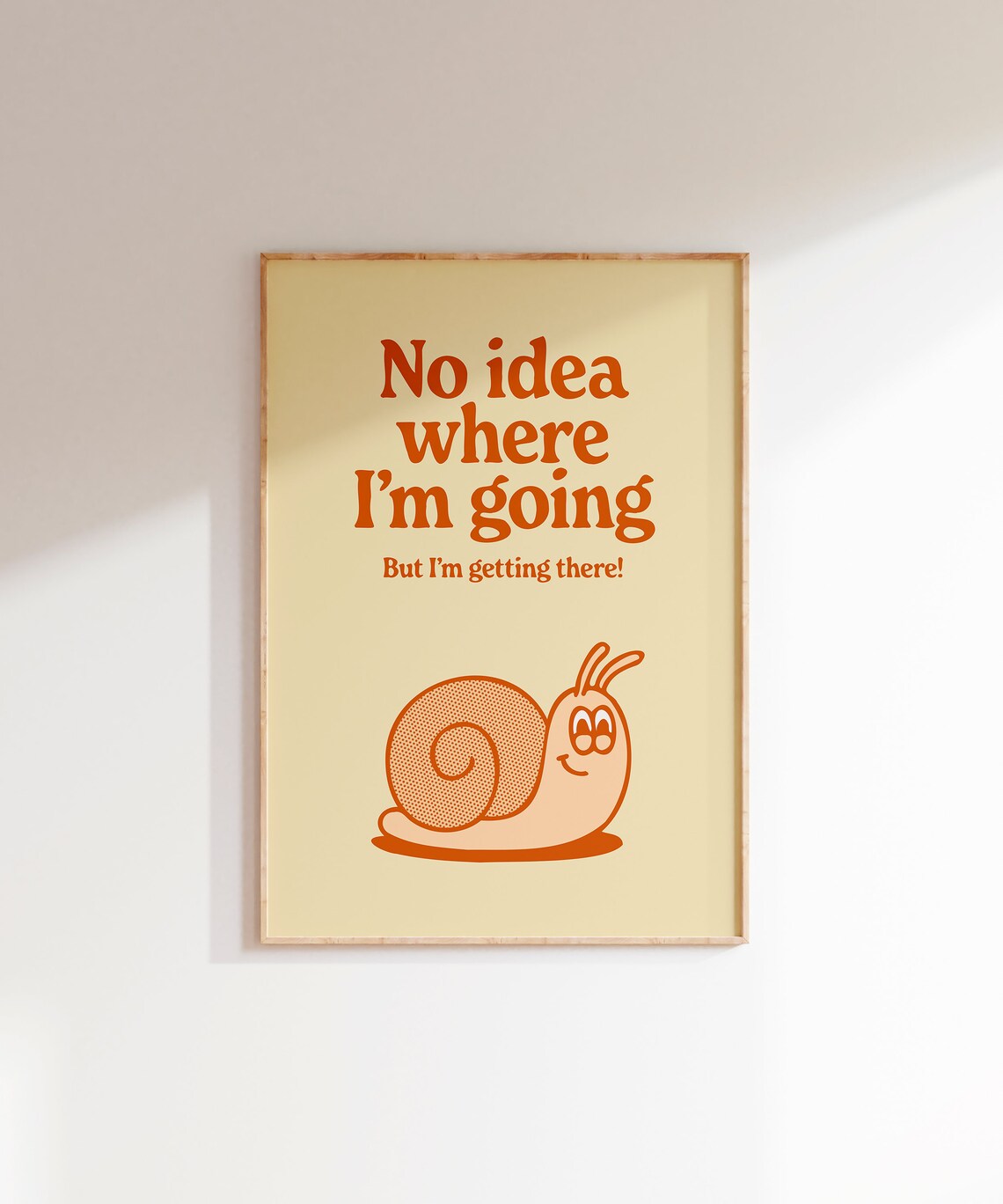 Retro Snail Aesthetic Quote Art Print - Image 6