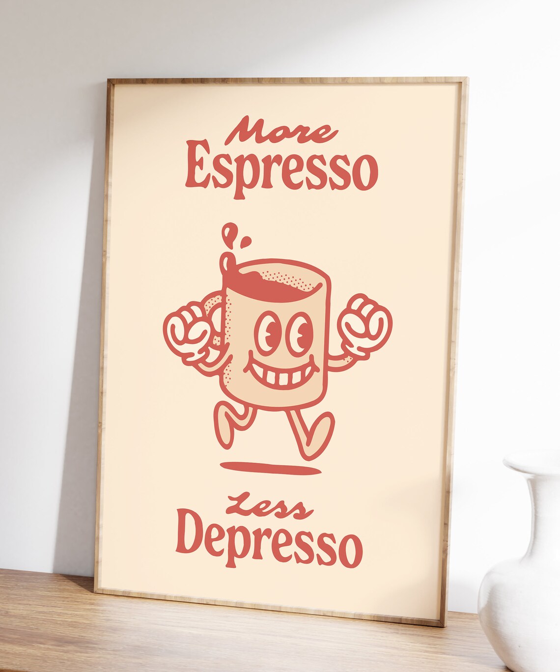 Retro Coffee Poster, Quirky Espresso Kitchen Art Print - Image 3