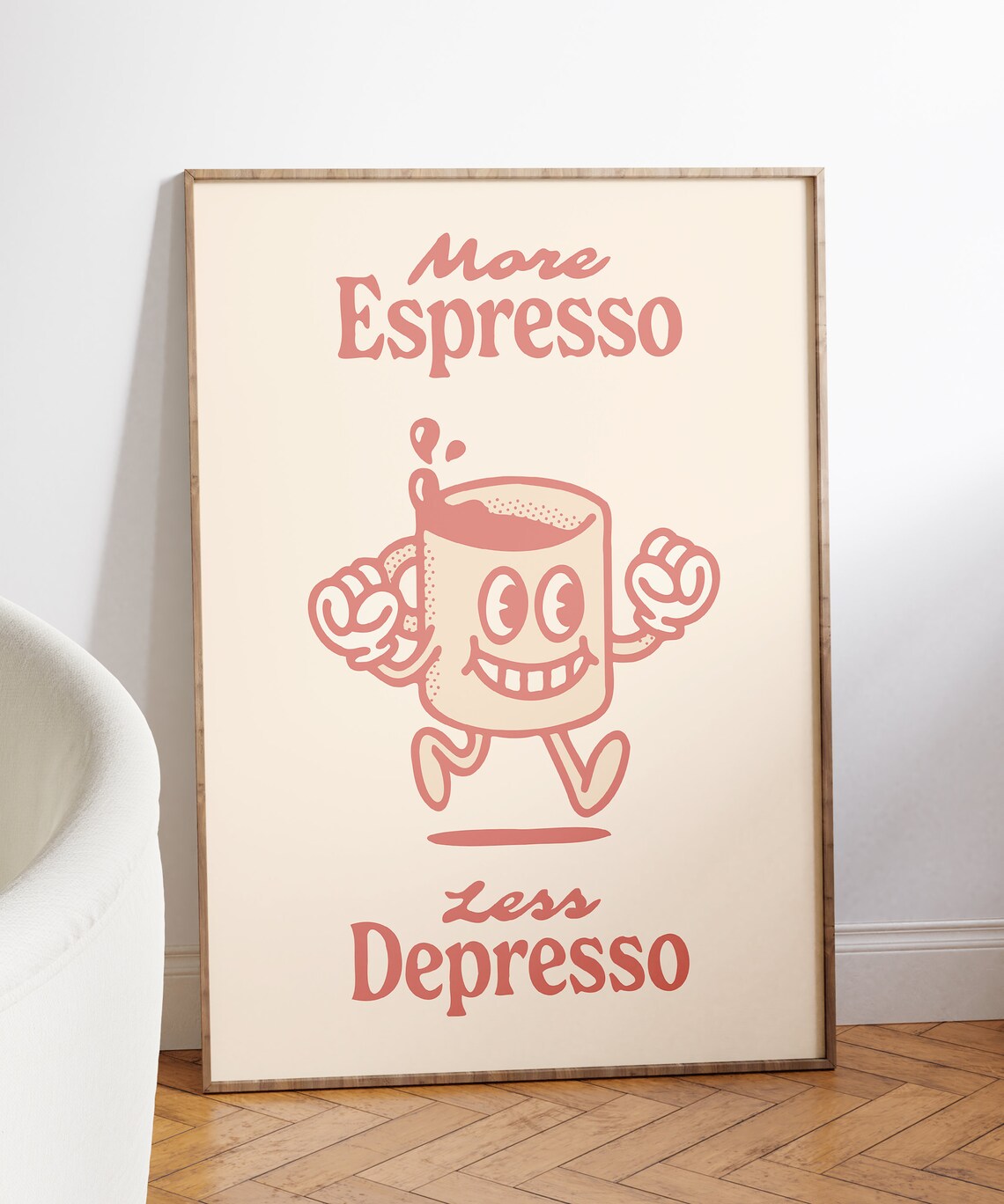Retro Coffee Poster, Quirky Espresso Kitchen Art Print - Image 4