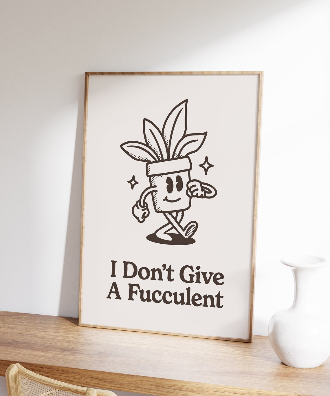 Retro Succulent Art Print, Funny Quote Style - Image 7