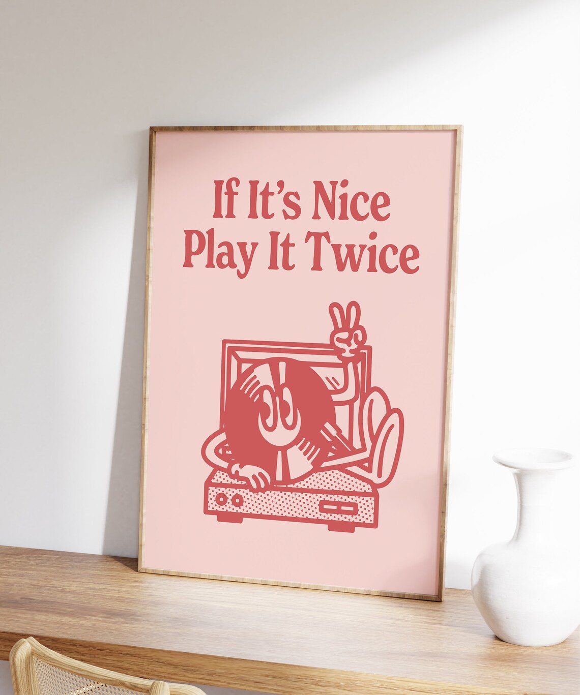 Record Player Bold Retro Music Art Poster - Image 3