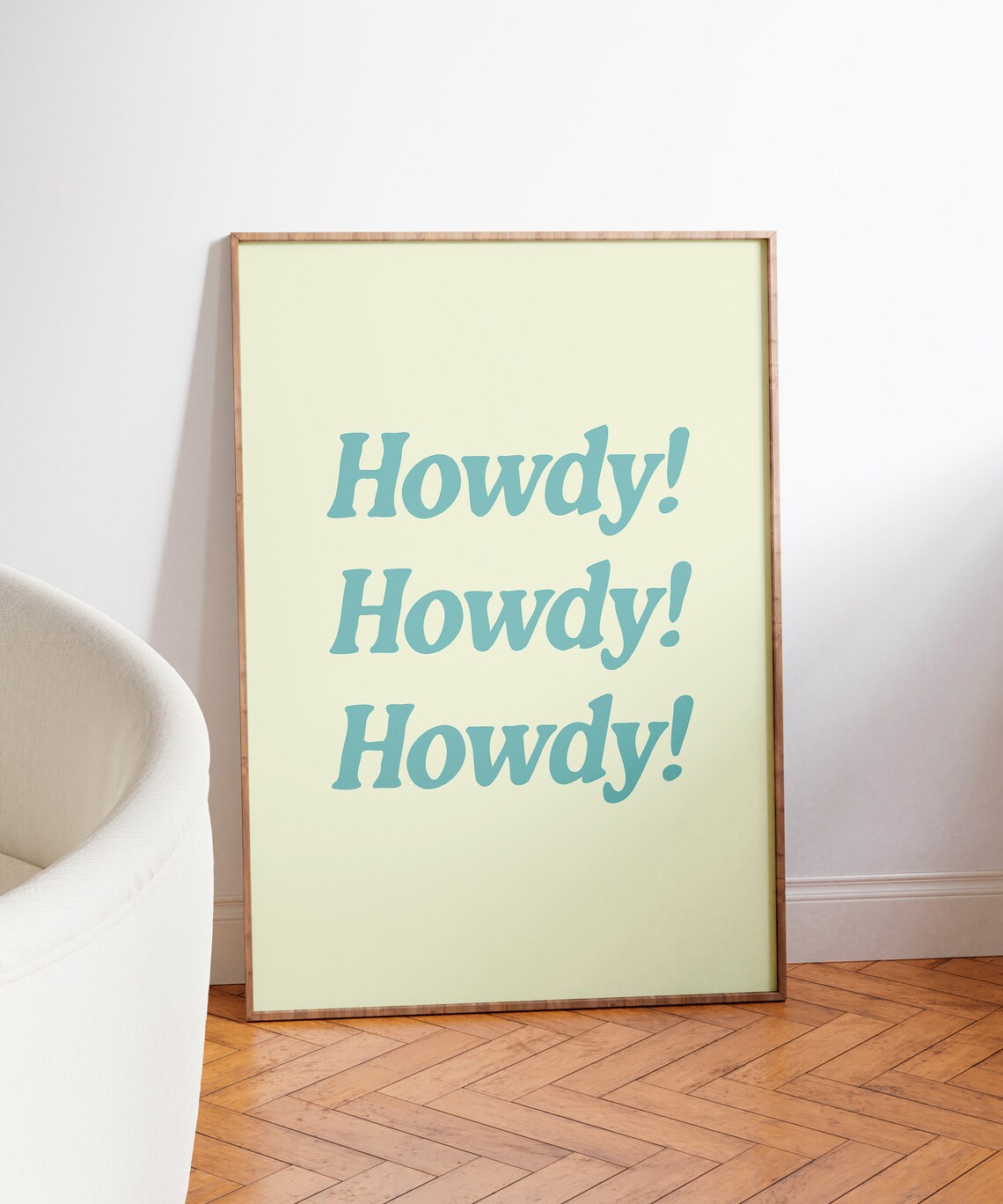 Howdy Poster Teal Wall Art Preppy Dorm Room Decor Aesthetic Poster Vintage Retro Wall Art Trendy Cowgirl Print Western Wall Art Print - Image 3