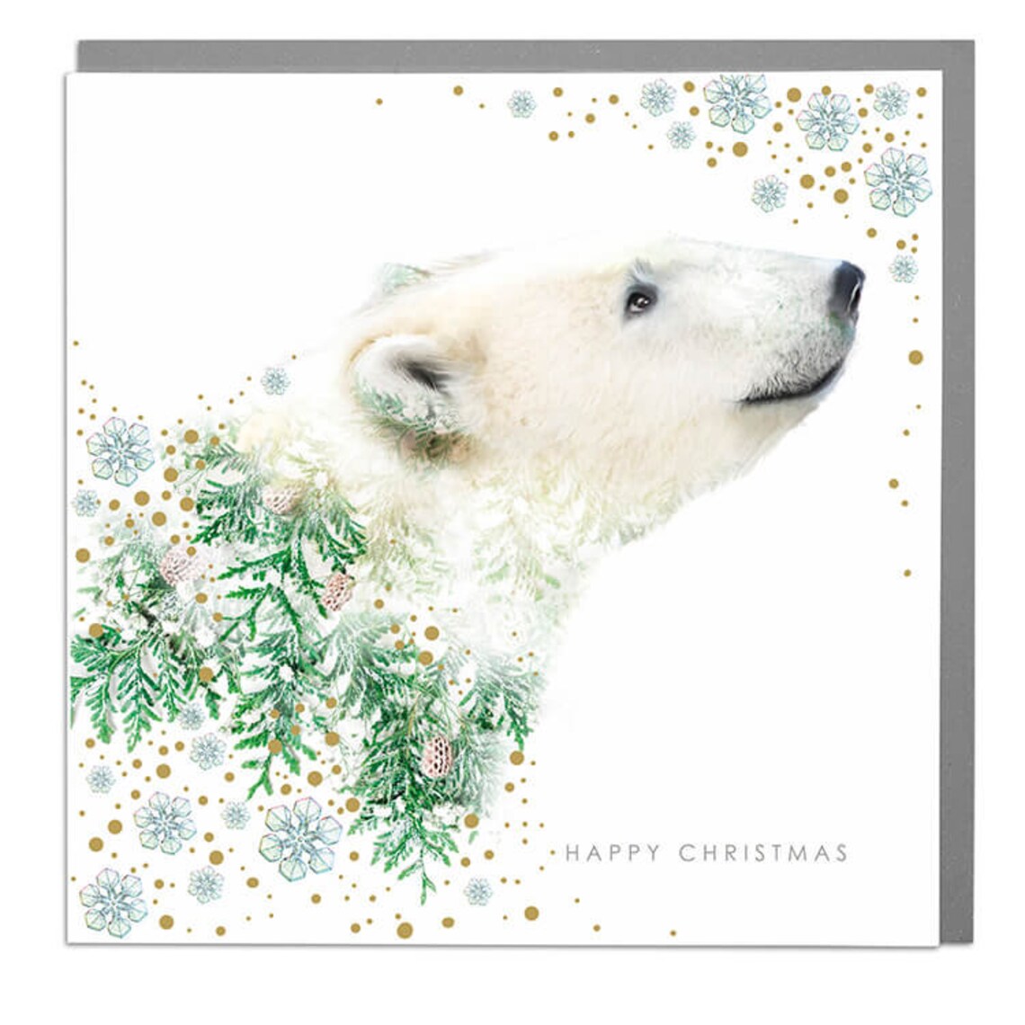 Polar Bear Christmas Holiday Greeting Card