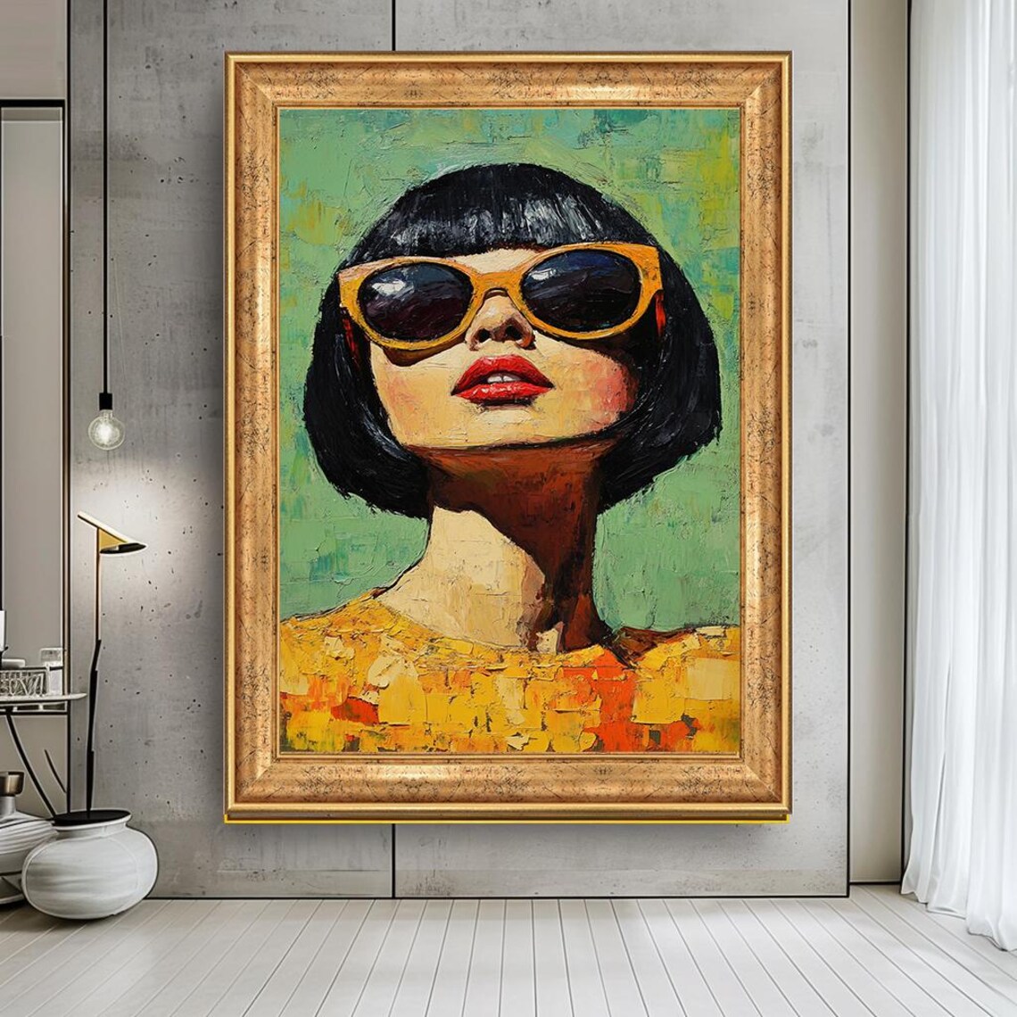 Modern Pop Art Woman With Sunglasses Poster Print
