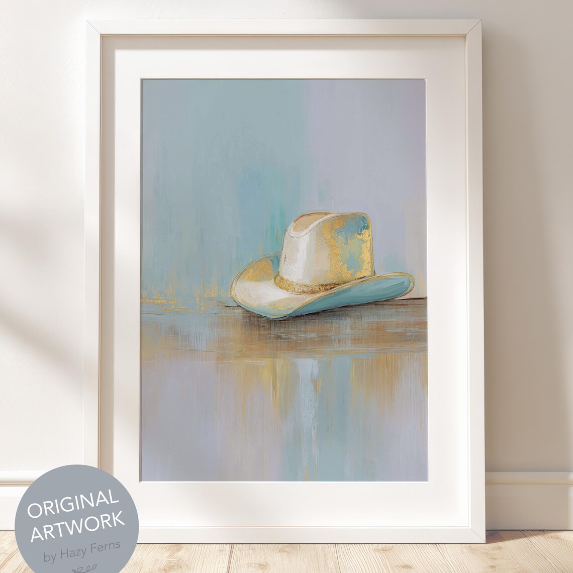Vintage Cowboy Hat, Minimalist Western Art Print
