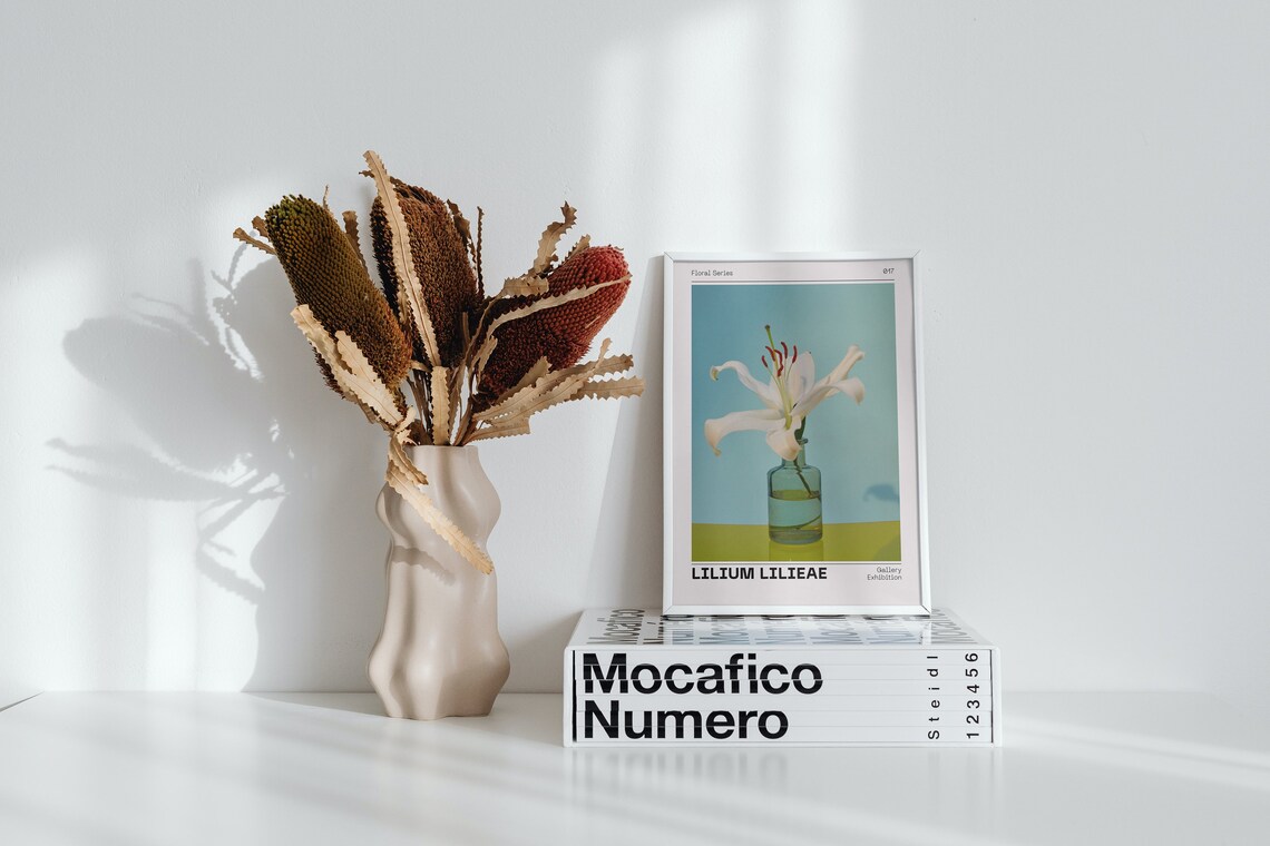 White Lily Delicate Floral Art Print, Spring Decor - Image 3