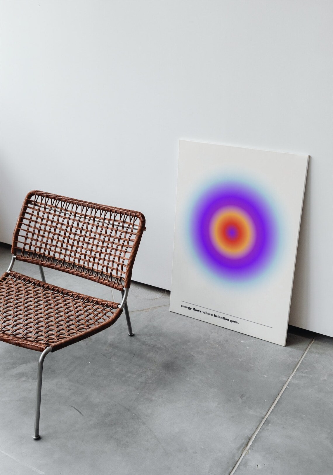 Energy Flow Aura Angel Poster, Positive Gradient Art Print - Image 2