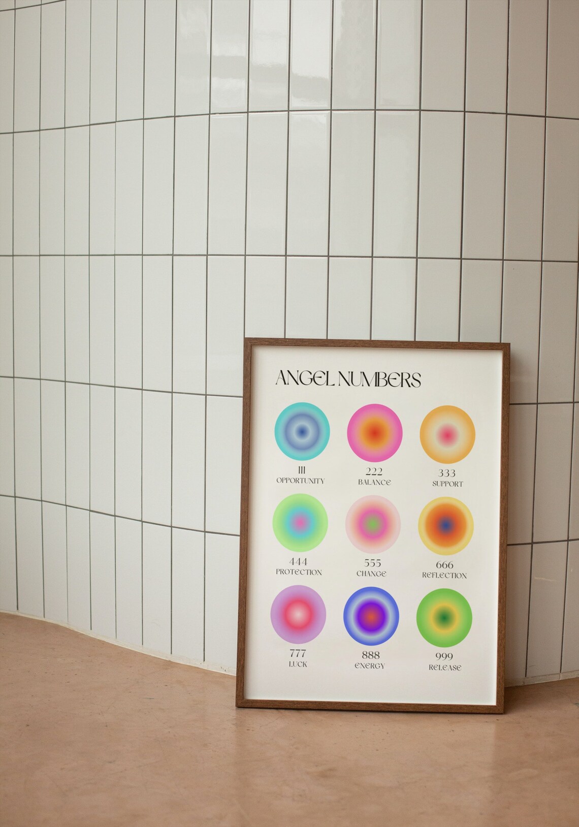 Angel Numbers 111-999 Aura Poster, Trendy Wall Art - Image 3