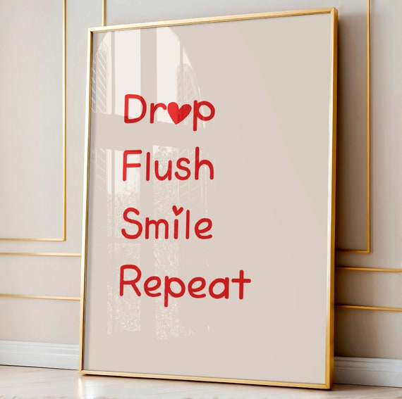 Bathroom Prints Wall Art Toilet Paper Print Funny Sign Decor