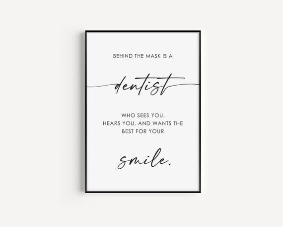 Dental Office Decor Funny Dentist Quotes Wall Art For New Clinic Gift Print