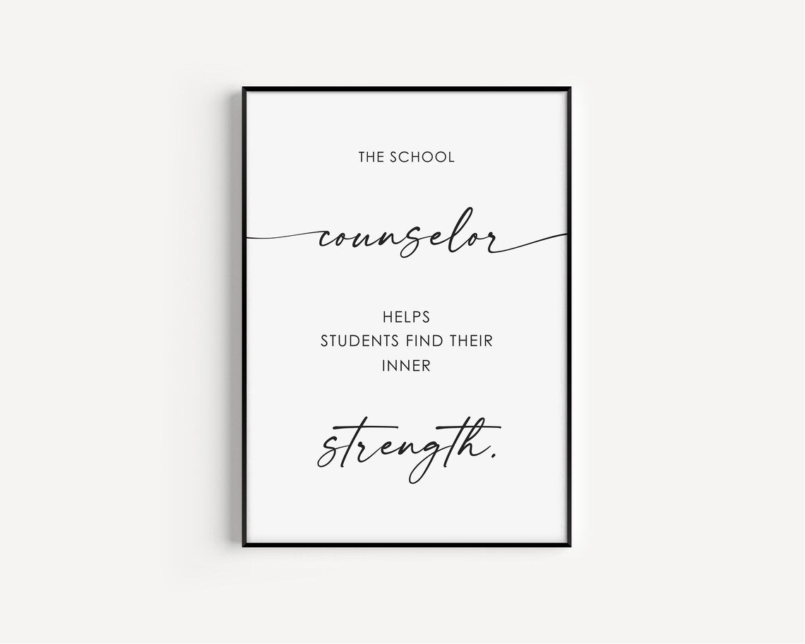 School Counselor Gift Quote, Wall Art Print
