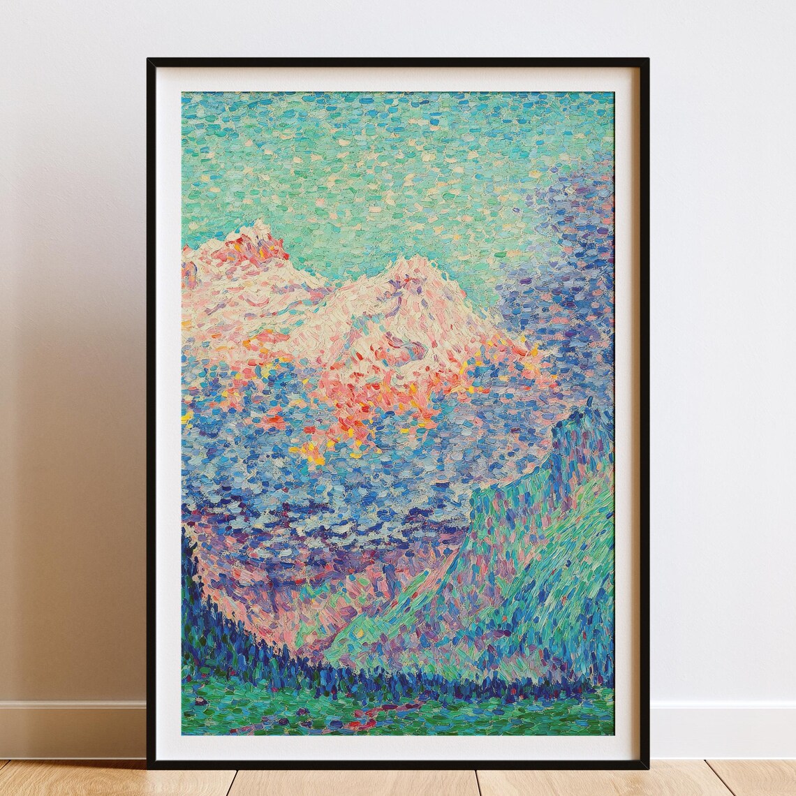 Les Diablerets by Paul Signac, Pointillist Travel Poster