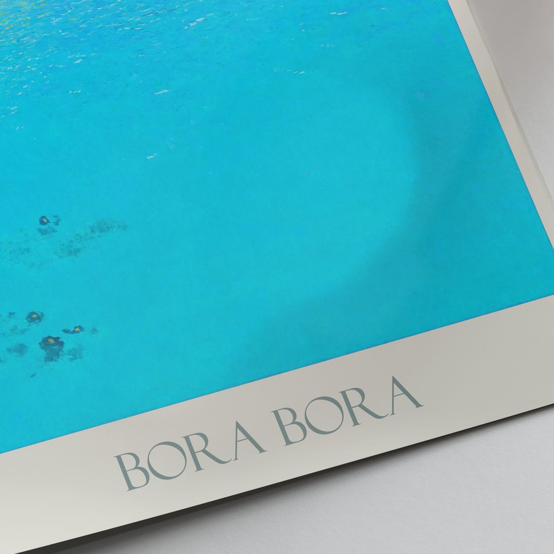 Bora Bora Overwater Bungalows Turquoise Lagoon Travel Poster - Image 2
