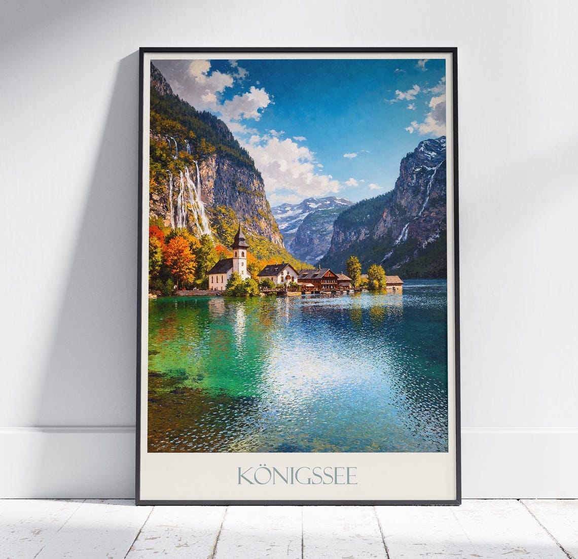 Konigssee Bavaria Germany Alpine Lake Emerald Water Scenic Poster