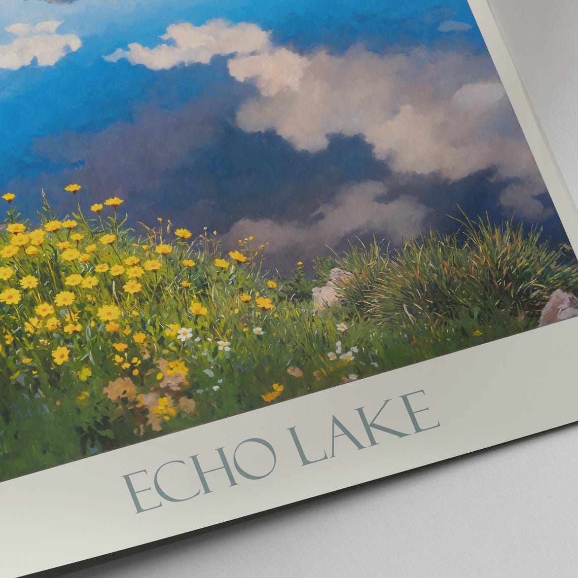 Echo Lake Colorado Rocky Mountain Wildflower Lake Reflection Poster - Image 4