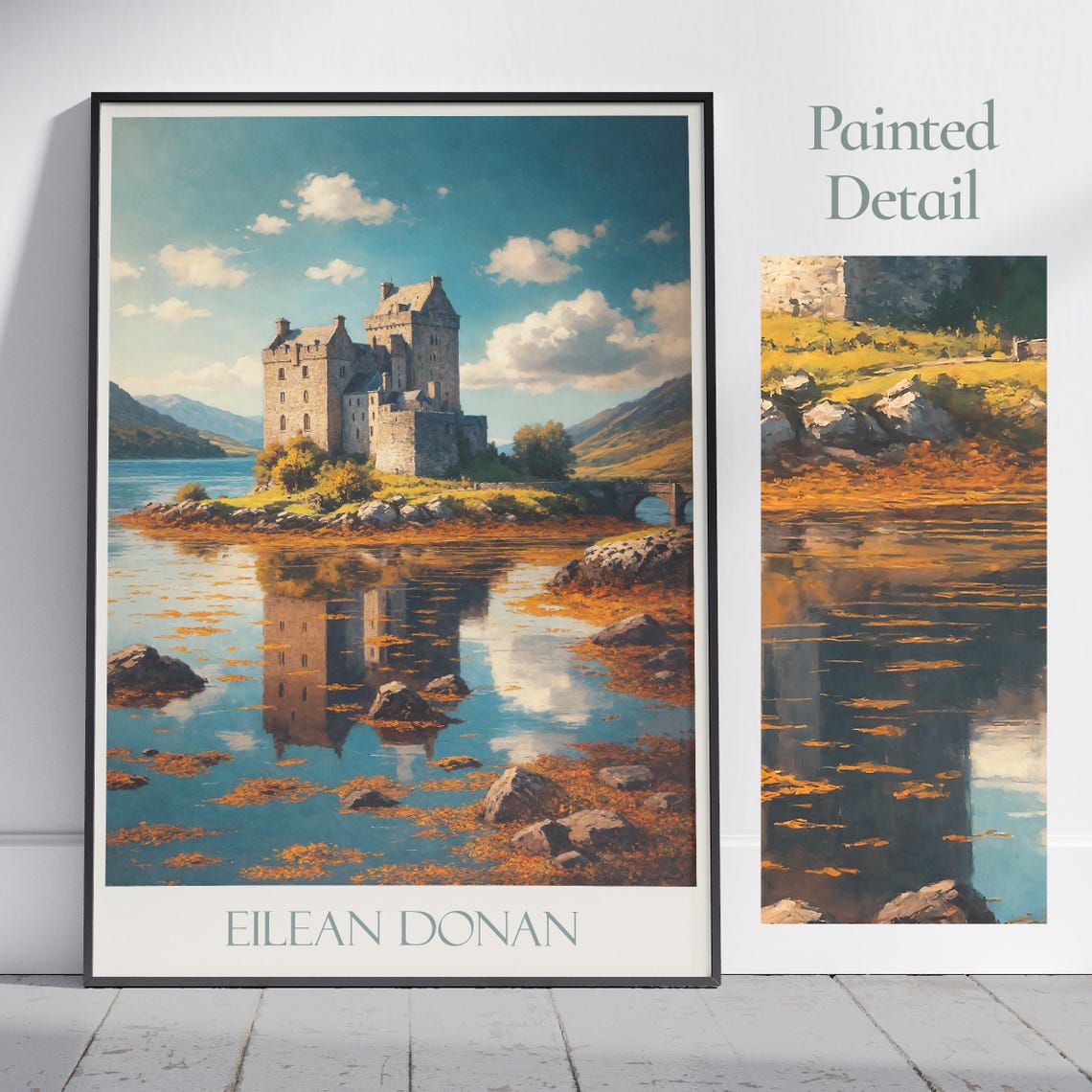 Eilean Donan Castle Scotland Highland Loch Island Reflection Poster