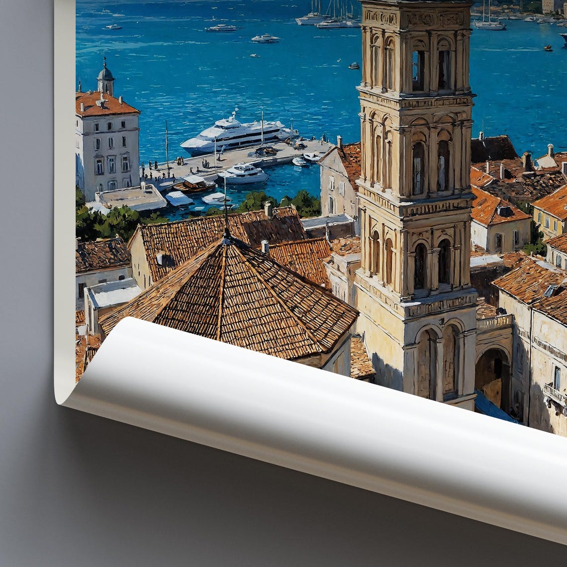 Split Travel Print Croatia Travel Poster Painted Wall Art Home Decor Framed Personalized Print Vacation Travel Gift - Image 3