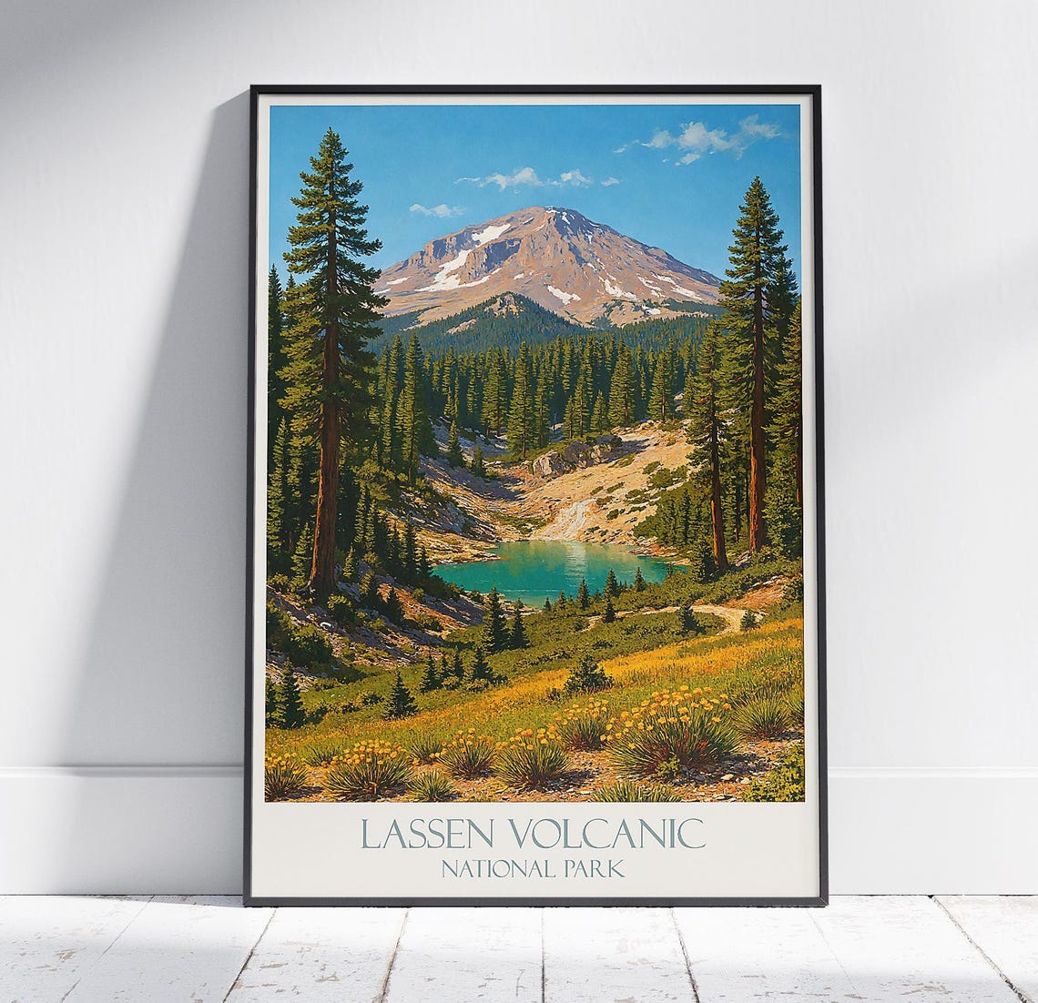 Lassen Volcanic National Park Pine Lake Mountain Scenic Poster