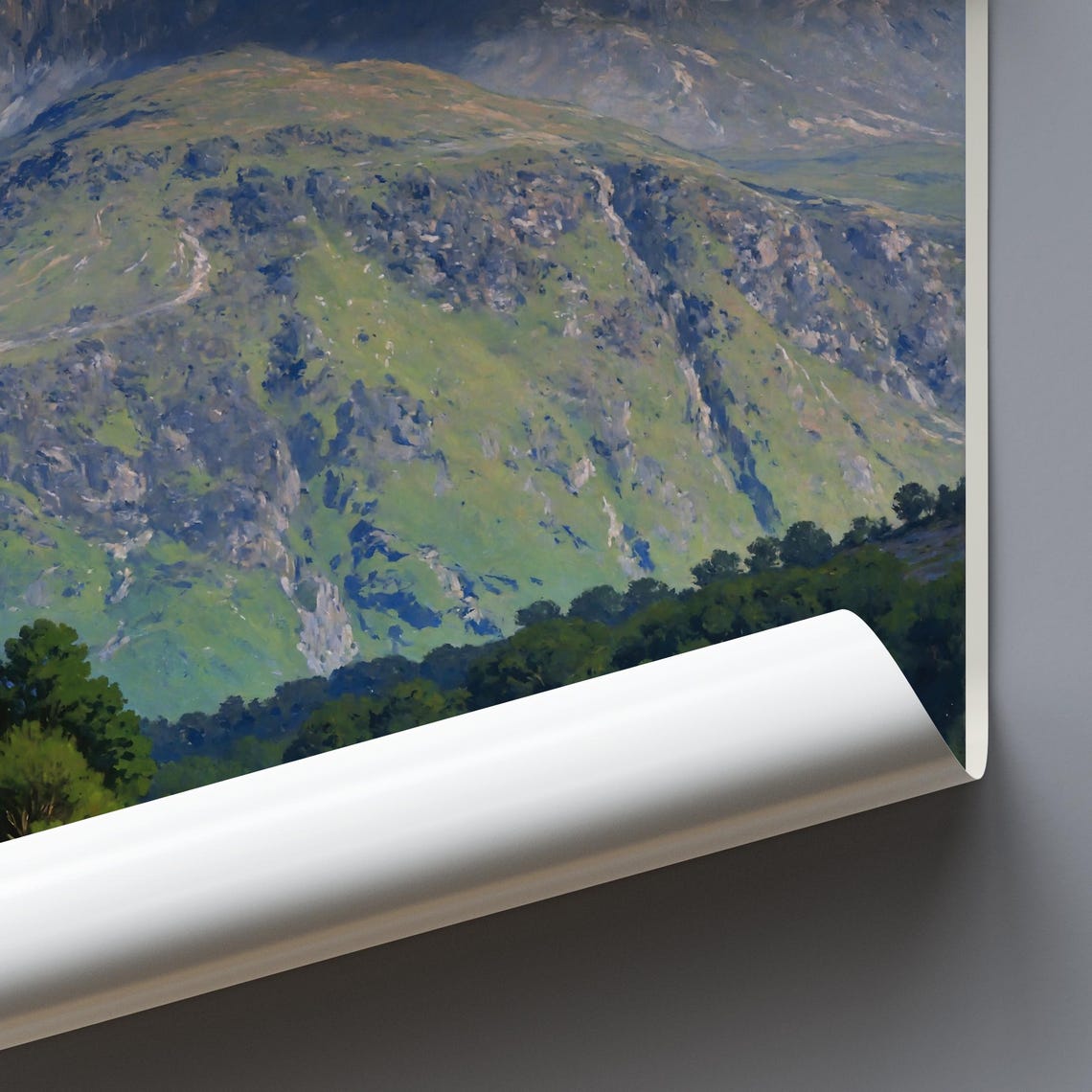Ben Nevis Mountain Lochan Painted Highlands Scenic Travel Poster - Image 3