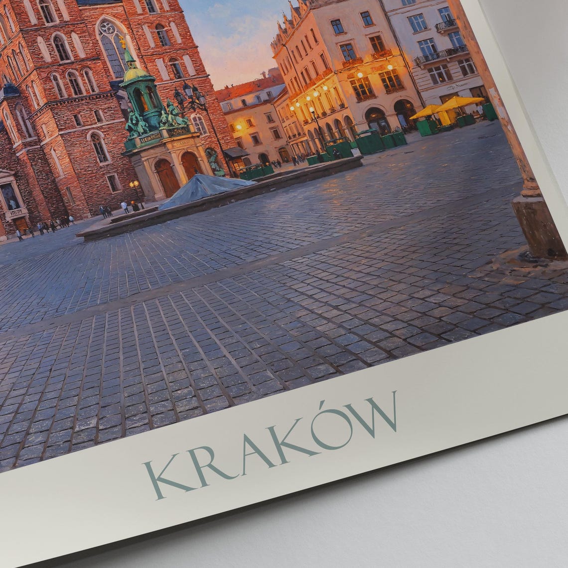 Krakow Travel Print Poland Travel Poster Wall Art Home Decor Personalized Gift Painting Framed - Image 3