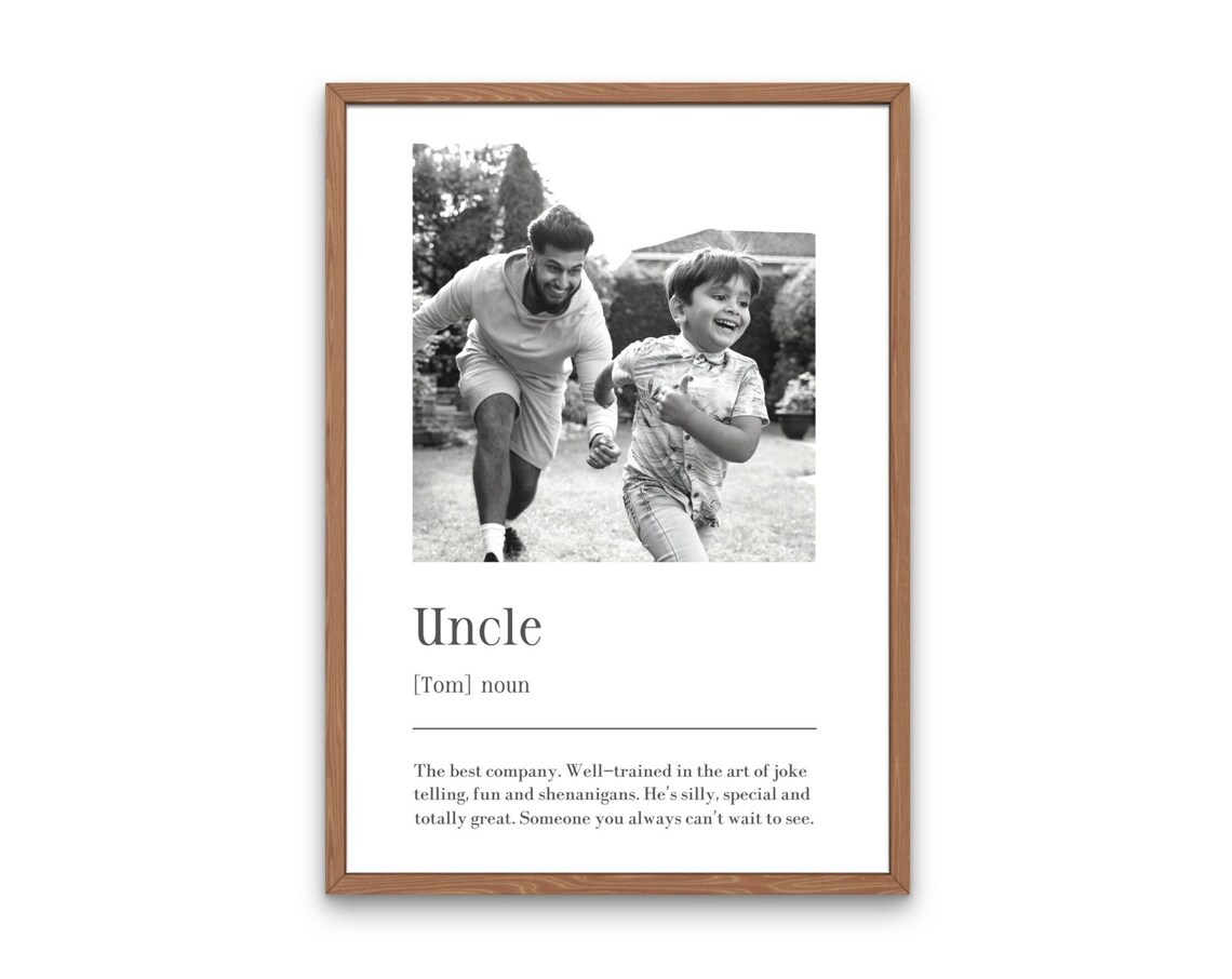 Personalised Uncle Definition Art Print, Gift For Uncle