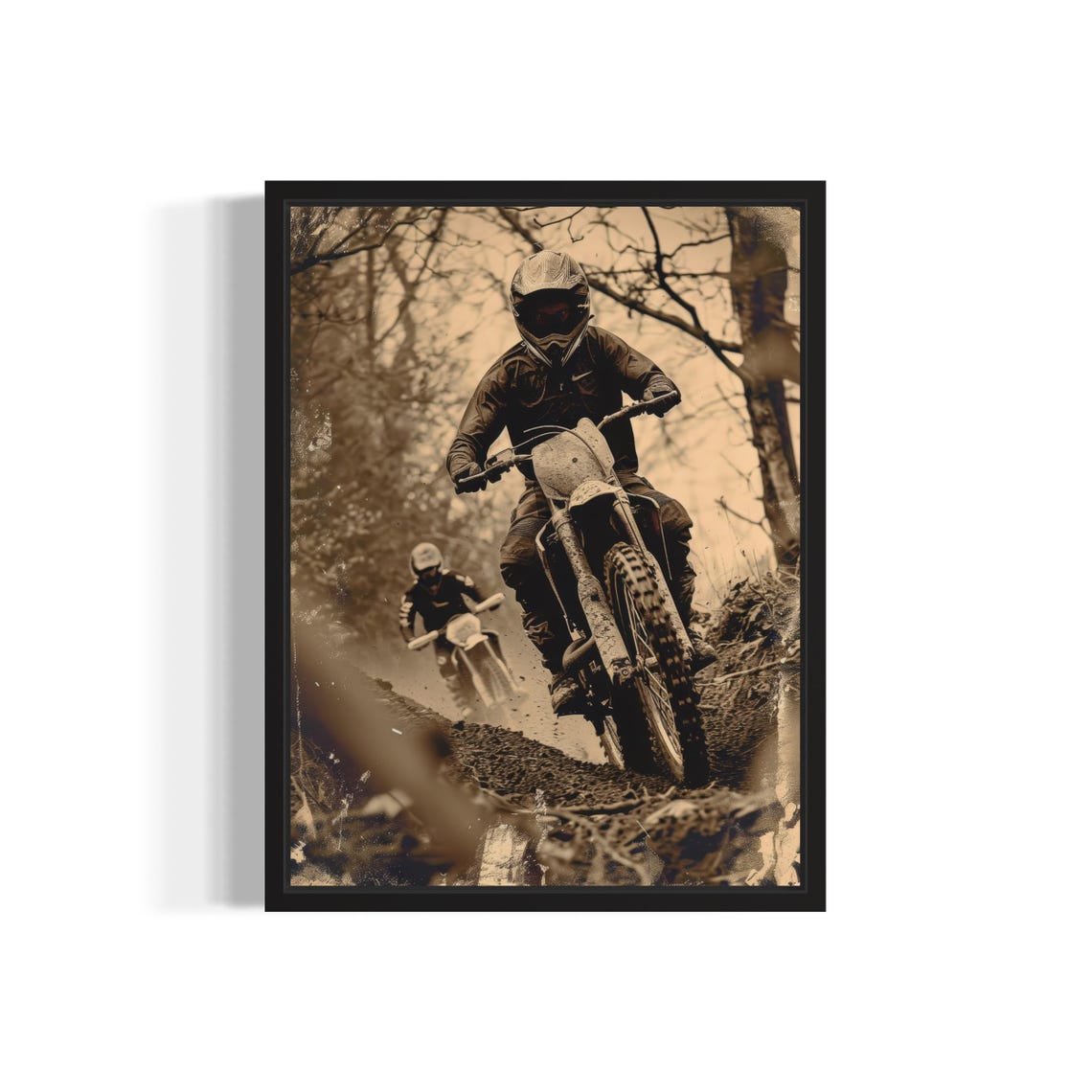 Enduro Motorcycle Off-Road Dirt Race Gothic Vintage Photo Poster