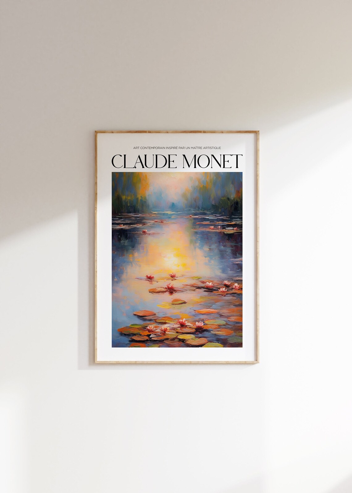 Claude Monet Poster, Mid-Century Modern Wall Art